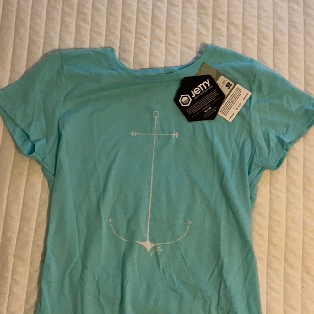 JETTY Teal Short Sleeve T-Shirt Anchor Design